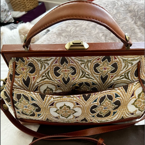 Patricia Nash Tapestry Satchel Handbag - Picture 2 of 5